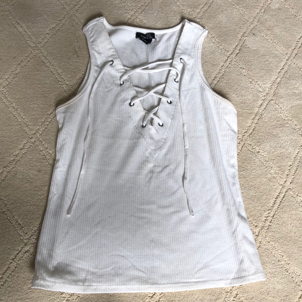 white tank top